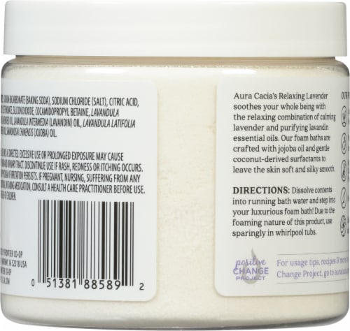 Aura Cacia Lavender Foam Bath Perspective: back
