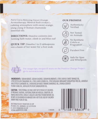 Aura Cacia® Relaxing Sweet Orange Aromatherapy Mineral Bath Perspective: back