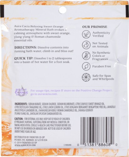 Aura Cacia® Relaxing Sweet Orange Aromatherapy Mineral Bath Perspective: back