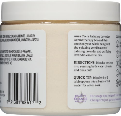 Aura Cacia Lavender Harvest Mineral Bath Perspective: back