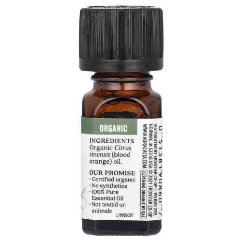 Aura Cacia Organic Pure Essential Oil Blood Orange - 0.25 fl oz (7.4 ml) Perspective: back
