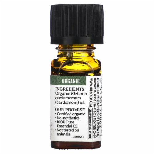 Aura Cacia Pure Essential Oil Organic Cardamom - 0.25 fl oz (7.4 ml) Perspective: back