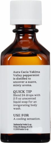 Aura Cacia Peppermint Essential Oil Perspective: back