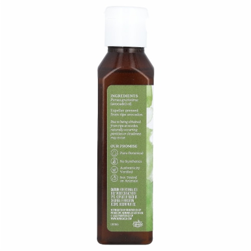 Aura Cacia Avocado, Skin Care Oil, 4 oz. bottle Perspective: back