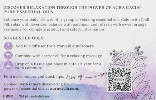 Aura Cacia® Discover Relaxation Pure Essential Oils Kit Perspective: back