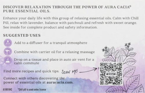 Aura Cacia® Discover Relaxation Pure Essential Oils Kit Perspective: back