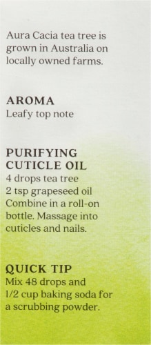 Aura Cacia Tea Tree Essential Oil Perspective: back