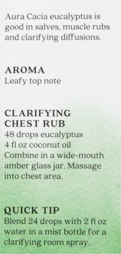 Aura Cacia Clearing Essential Oil Perspective: back