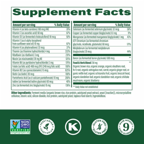 MegaFood Men’s One Daily Multivitamin Perspective: back