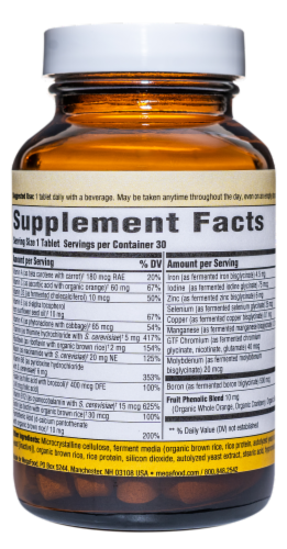 MegaFood® One Daily Multivitamin Tablets Perspective: back