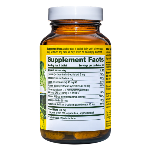 MegaFood® Balanced B Complex Tablets Perspective: back