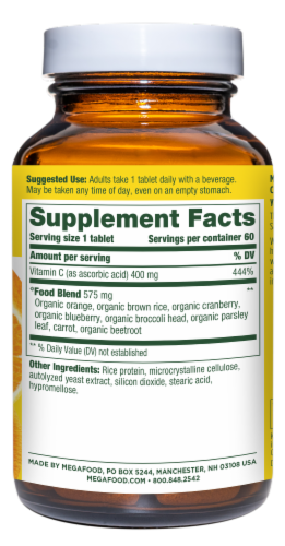 MegaFood® Ultra C Vitamin Tablets 400mg, 60 ct - Smith's Food and Drug