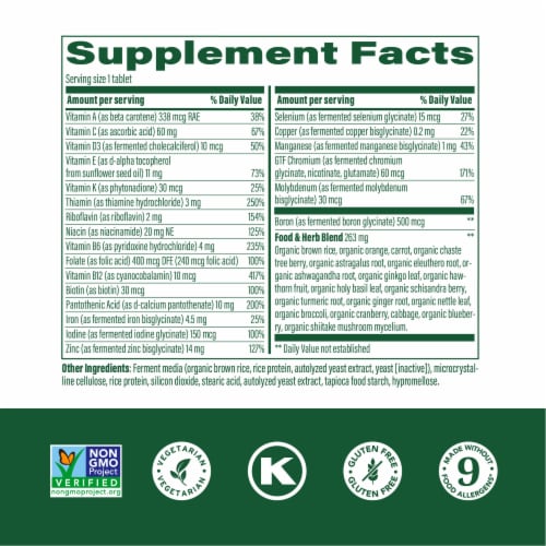 MegaFood® Women Over 40 One Daily Multi Vitamin Tablets Perspective: back
