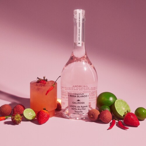 Calirosa Rosa Blanco Tequila Perspective: back