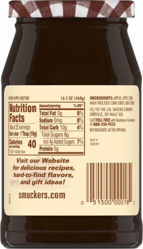 Smuckers® Cider Apple Butter Perspective: back