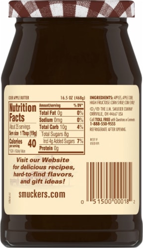 Smuckers® Cider Apple Butter Perspective: back