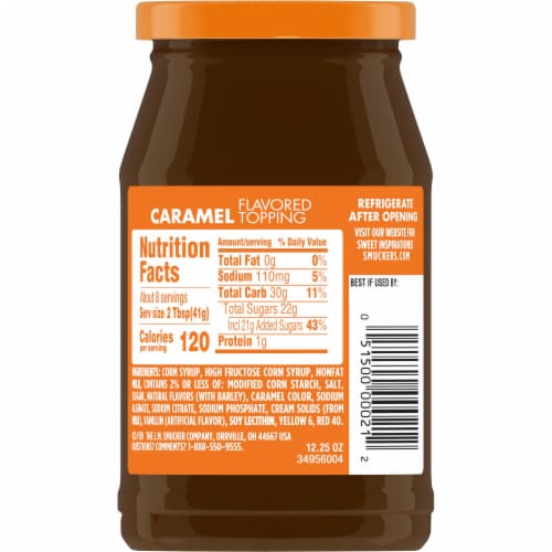 Smucker's® Caramel Topping Perspective: back