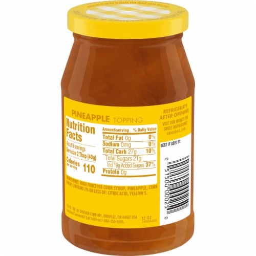 Smucker's® Pineapple Topping Perspective: back