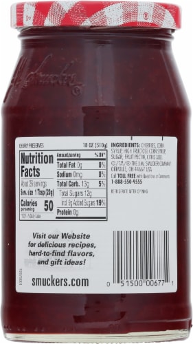 Smucker's Cherry Preserves Perspective: back