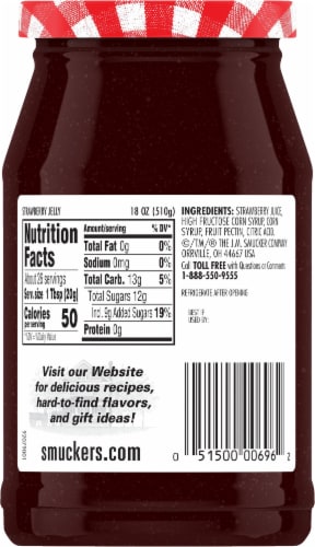 Smucker's Strawberry Jelly Perspective: back