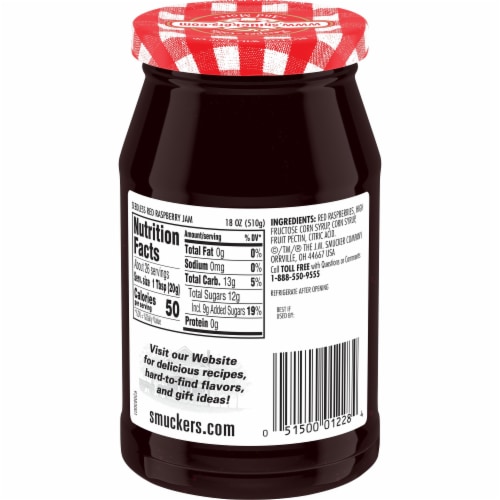 Smucker's® Seedless Red Raspberry Jam Perspective: back