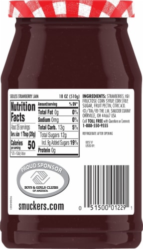 Smucker's® Seedless Strawberry Jam Perspective: back