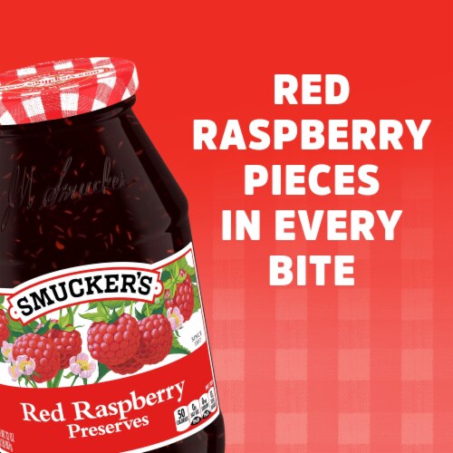 Smucker's Red Raspberry Preserves Perspective: back