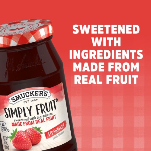 Smucker's Simply Fruit Strawberry Fruit Spread Perspective: back