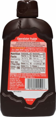 Smucker's® Magic Shell® Chocolate Fudge Topping Perspective: back