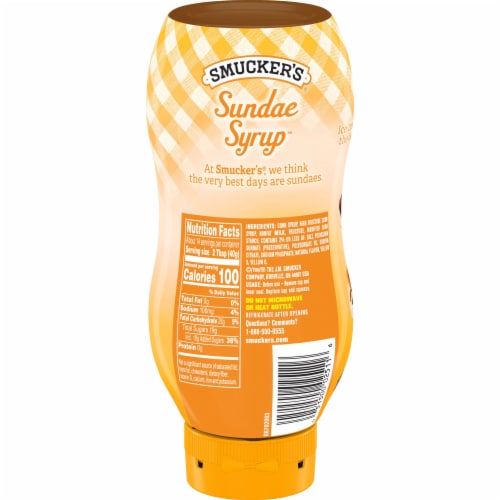 Smucker's® Butterscotch Sundae Syrup Topping Perspective: back