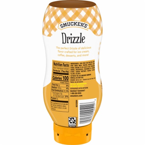 Smucker’s Drizzle Butterscotch Artificially Flavored Syrup Perspective: back