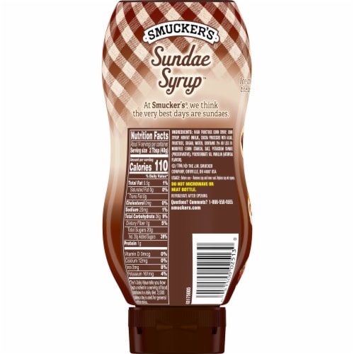 Smucker's® Chocolate Sundae Syrup™ Perspective: back