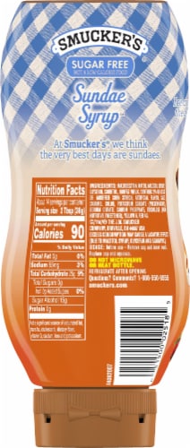 Smucker's® Sugar Free Caramel Syrup Topping Perspective: back
