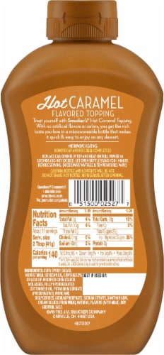 Smucker's® Hot Caramel Microwaveable Squeeze Topping Perspective: back