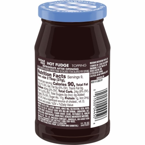 Smucker's® Sugar Free Hot Fudge Topping Perspective: back