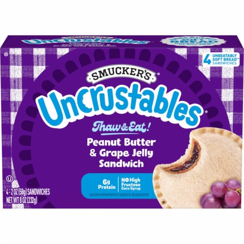 Smucker's Uncrustables Peanut Butter & Grape Jelly Sandwiches Perspective: back