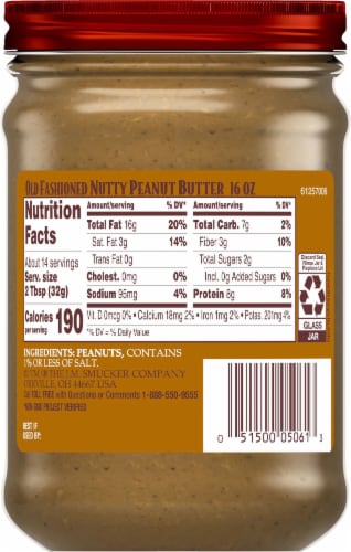 Laura Scudder's All Natural Nutty Old Fashioned Peanut Butter Perspective: back