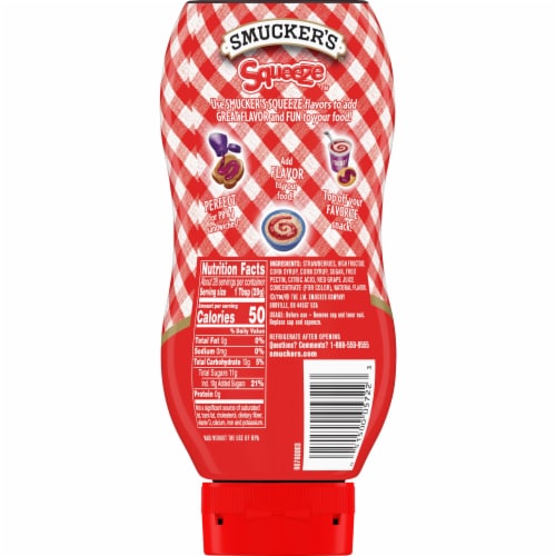 Smucker's® Squeeze™ Strawberry Fruit Spread Perspective: back