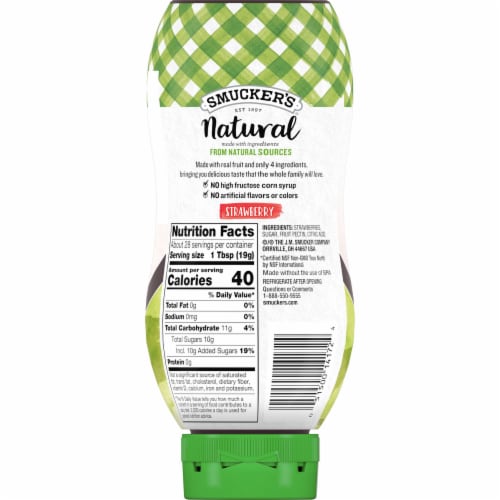 Smucker's® Natural Squeeze Strawberry Spread Perspective: back
