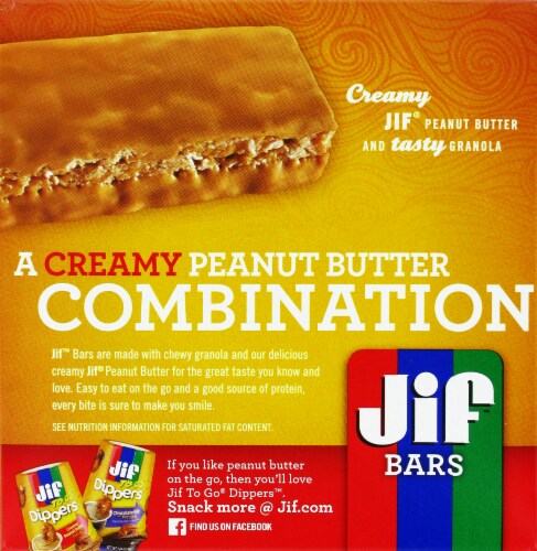 Jif™ Creamy Peanut Butter Granola Bars Perspective: back