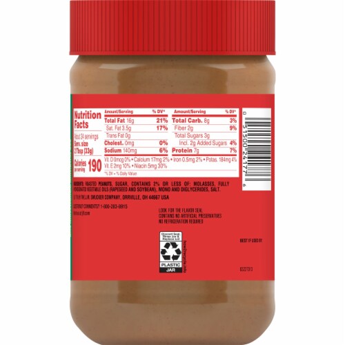 Jif® Creamy Peanut Butter Perspective: back