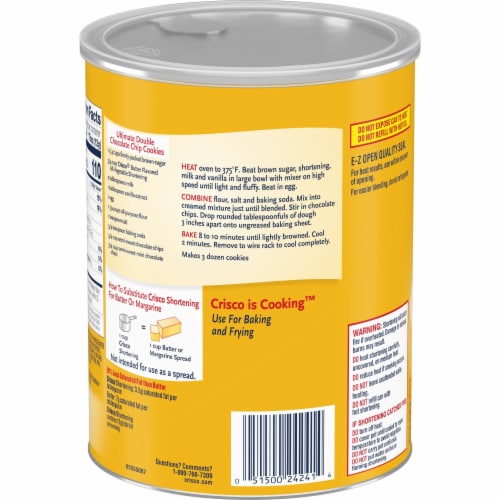 Crisco® Butter Flavor All-Vegetable Shortening Perspective: back