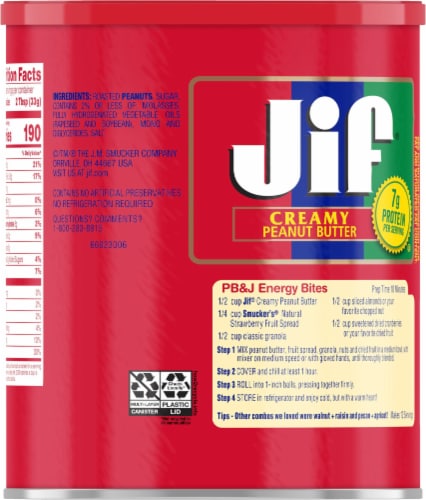 Jif® Creamy Peanut Butter Perspective: back
