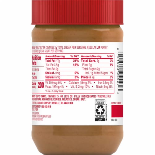 Simply Jif Creamy Peanut Butter Perspective: back