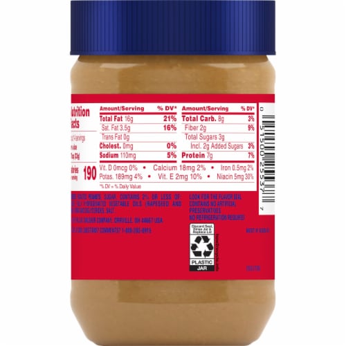 Jif® Extra Crunchy Peanut Butter Perspective: back