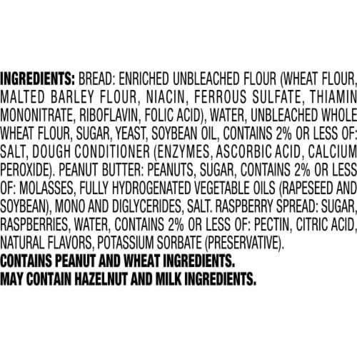 Smucker’s Uncrustables Peanut Butter & Raspberry Spread Sandwiches Perspective: back