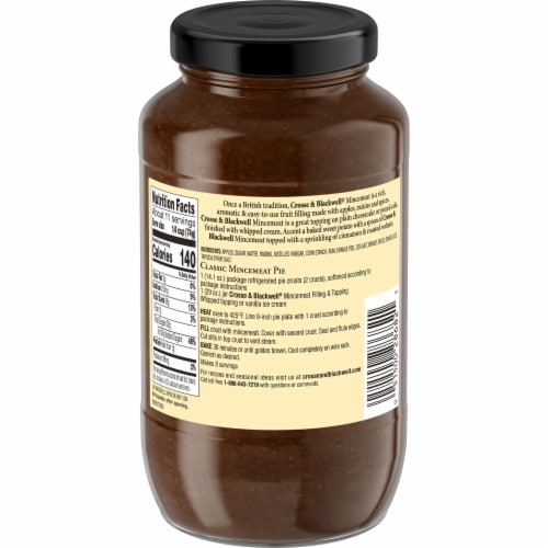Crosse & Blackwell Rum & Brandy Mincemeat Perspective: back