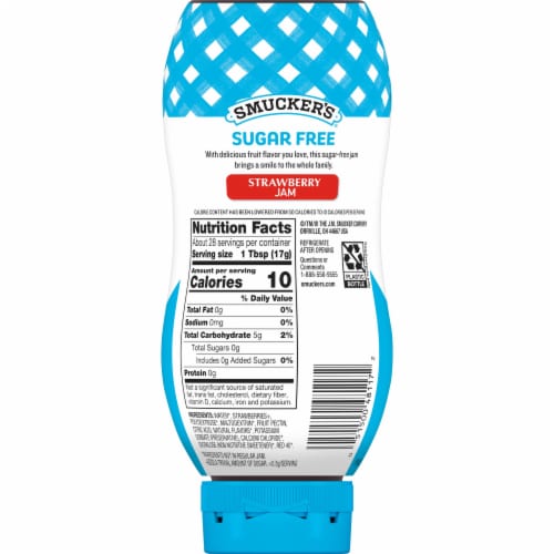 Smucker's® Sugar Free Strawberry Jam Perspective: back