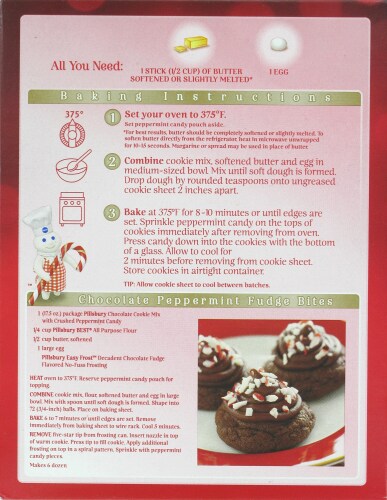Pillsbury Chocolate Peppermint Cookie Icing Perspective: back