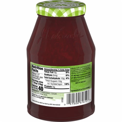 Smucker's® Natural Strawberry Fruit Spread Perspective: back
